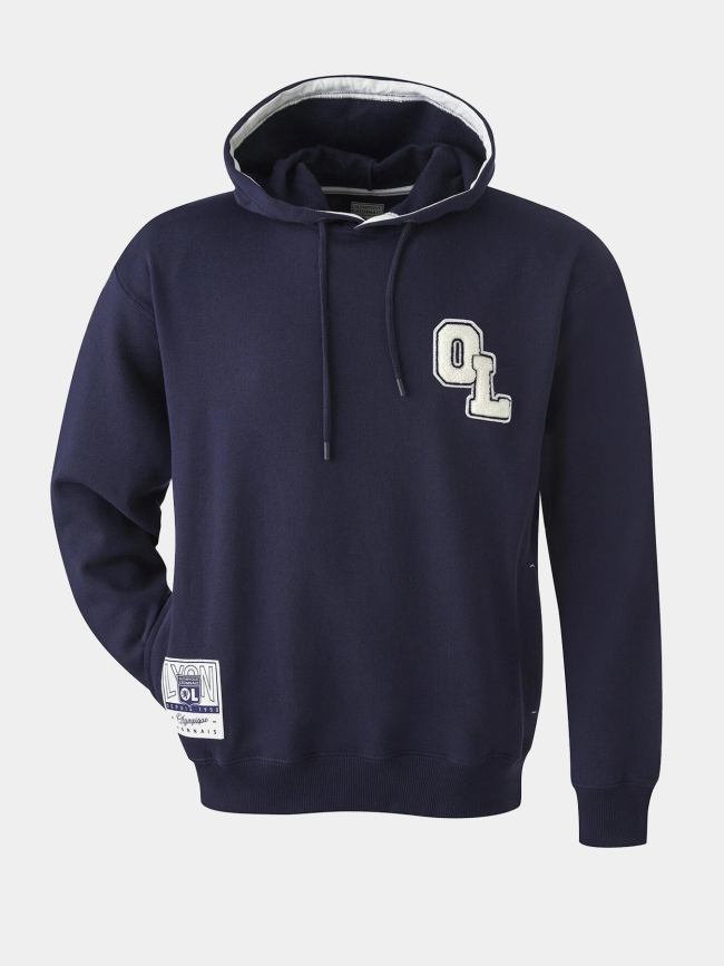 Sweat à capuche ol campus bleu adulte - Olympique Lyonnais
