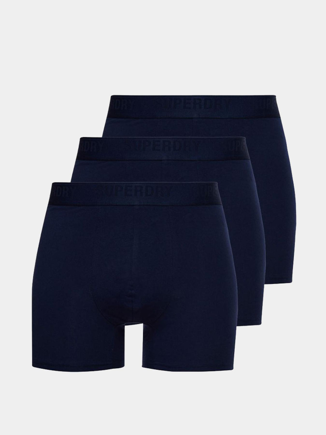 Pack de 3 boxers en coton bleu marine homme - Superdy