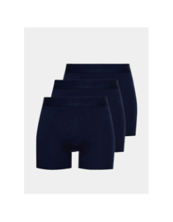 Pack de 3 boxers en coton bleu marine homme - Superdy