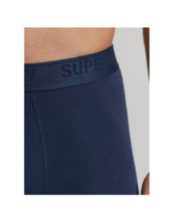 Pack de 3 boxers en coton bleu marine homme - Superdy