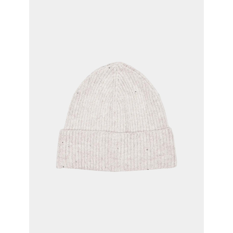 Bonnet pailleté sola beige femme - Only