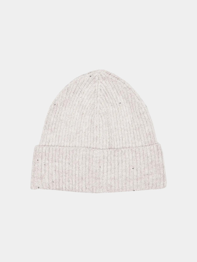 Bonnet pailleté sola beige femme - Only