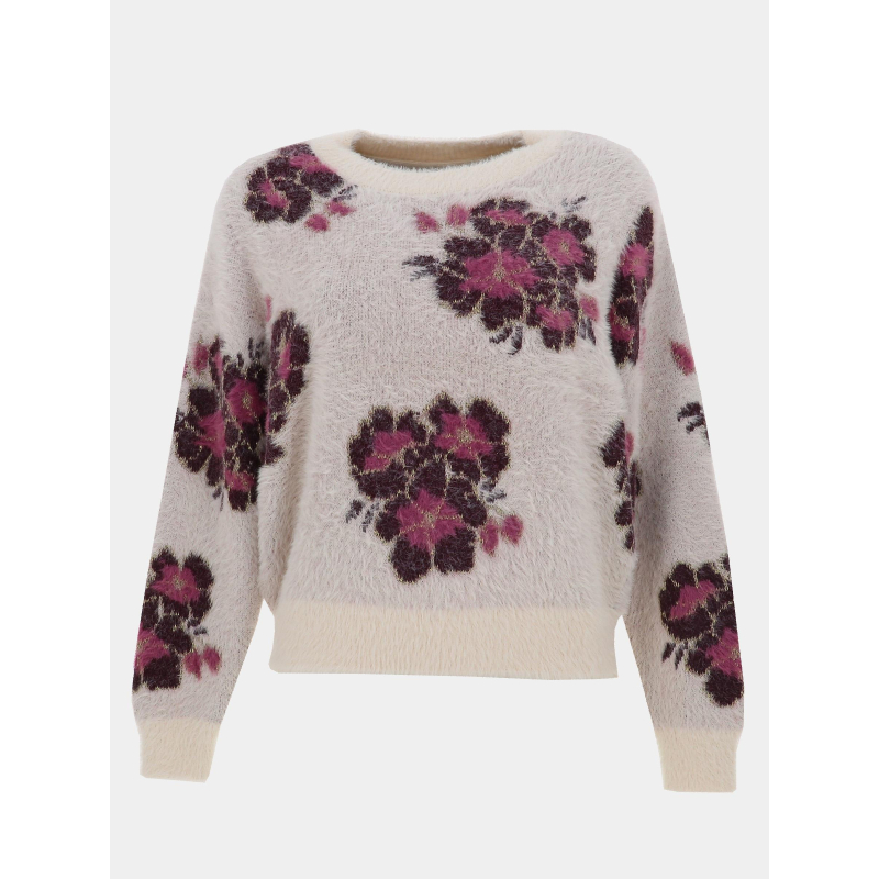Pull vmpoilu à fleurs beige femme - Vero Moda