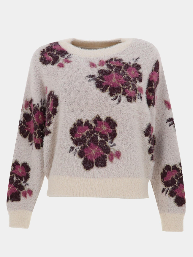 Pull vmpoilu à fleurs beige femme - Vero Moda