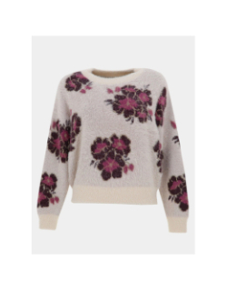 Pull vmpoilu à fleurs beige femme - Vero Moda