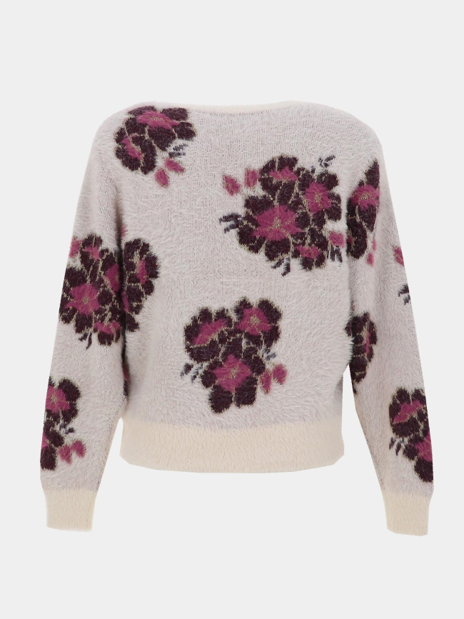 Pull vmpoilu à fleurs beige femme - Vero Moda