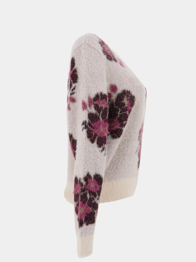 Pull vmpoilu à fleurs beige femme - Vero Moda