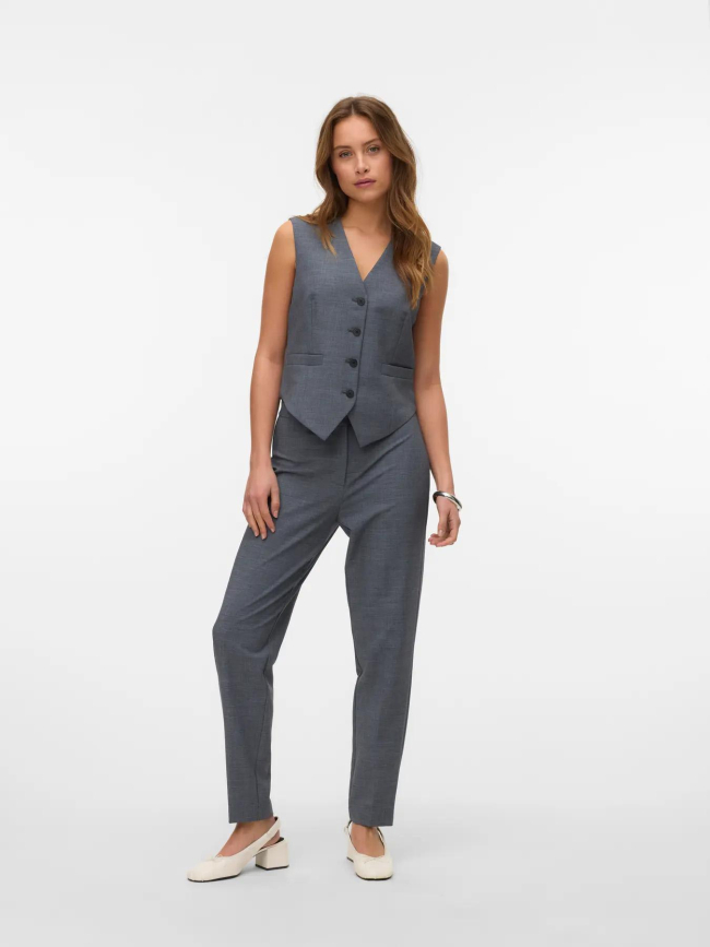 Pantalon cigarette tania gris femme - Vero Moda