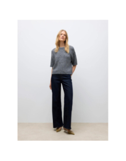 Pull manche courte tessa gris femme - Aware
