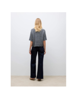 Pull manche courte tessa gris femme - Aware