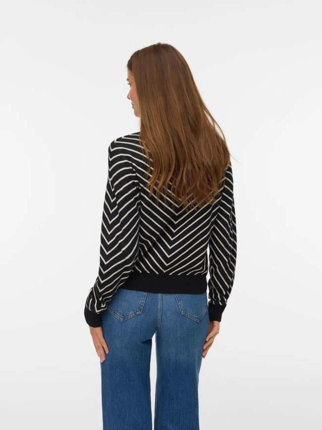 Pull fin rayé capricorn noir femme - Vero Moda