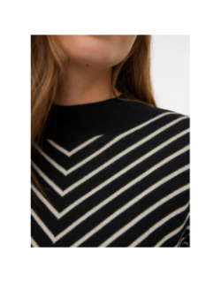Pull fin rayé capricorn noir femme - Vero Moda