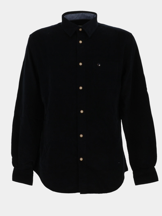 Chemise en velours côtelé lacie bleu nuit homme - Benson & Cherry