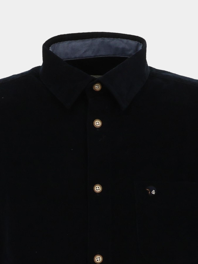 Chemise en velours côtelé lacie bleu nuit homme - Benson & Cherry