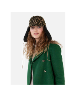 Casquette polaire léopard sunnaha marron femme - Barts