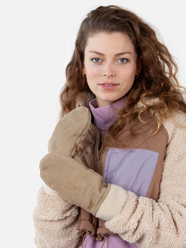 Moufles fourrées yokam beige femme - Barts