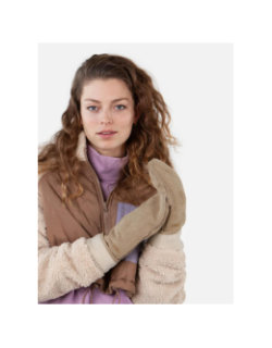 Moufles fourrées yokam beige femme - Barts