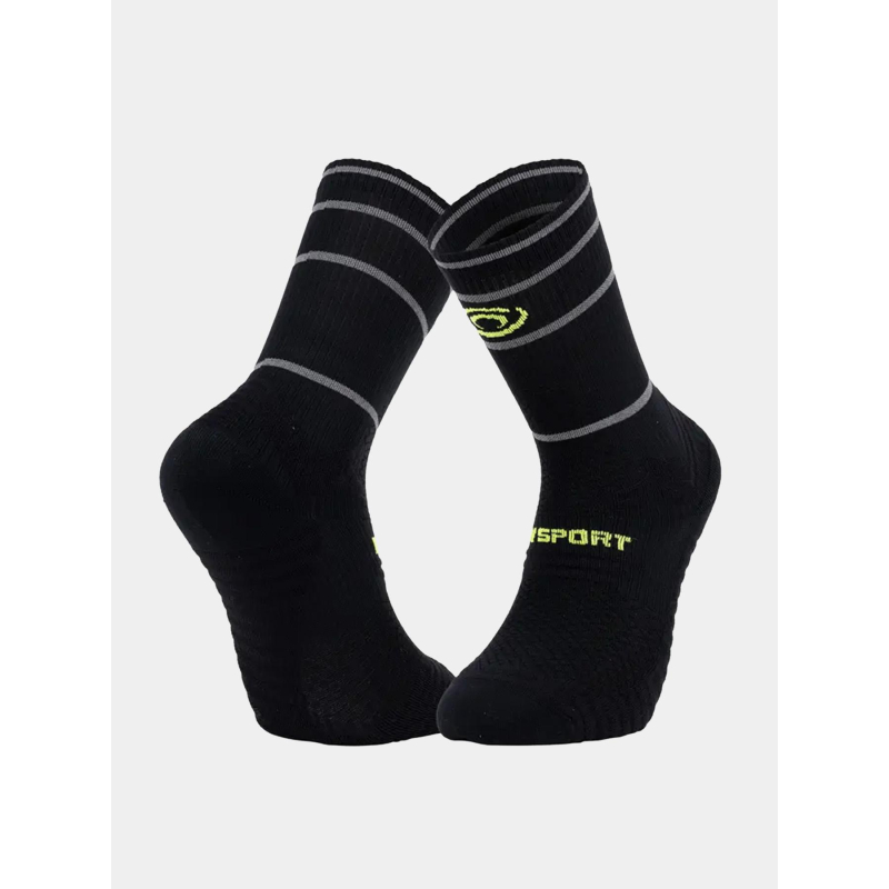 Paire de chaussettes de randonnée reflect noir adulte - BV Sport