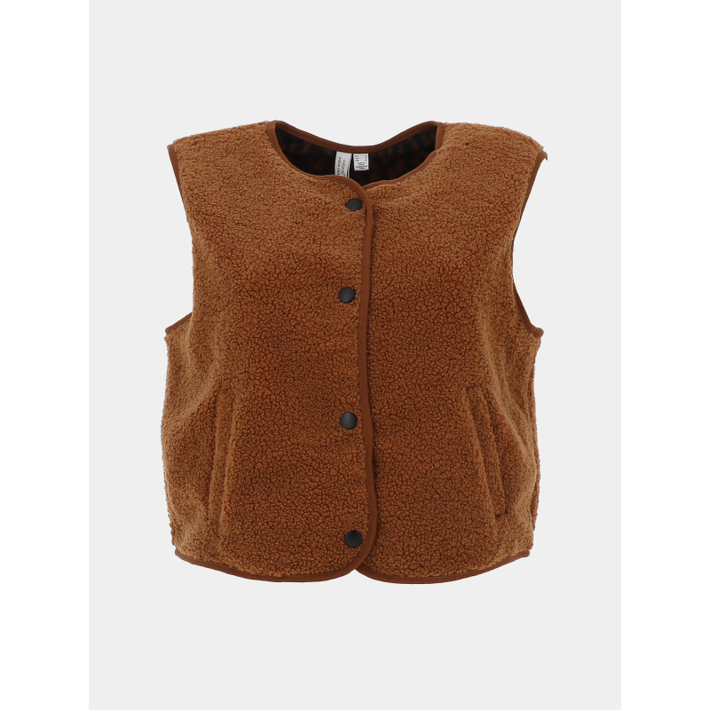 Veste sans manche teddy illy marron femme - Vero Moda