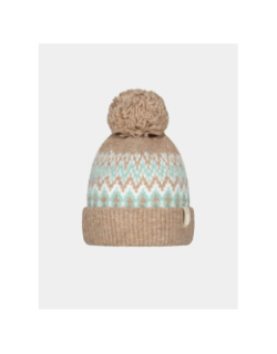 Bonnet à pompon nakarah marron bleu femme - Barts