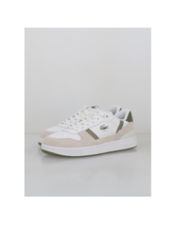 Baskets t-clip set blanc kaki homme - Lacoste