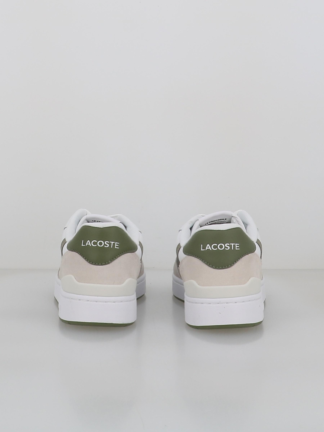 Baskets t-clip set blanc kaki homme - Lacoste