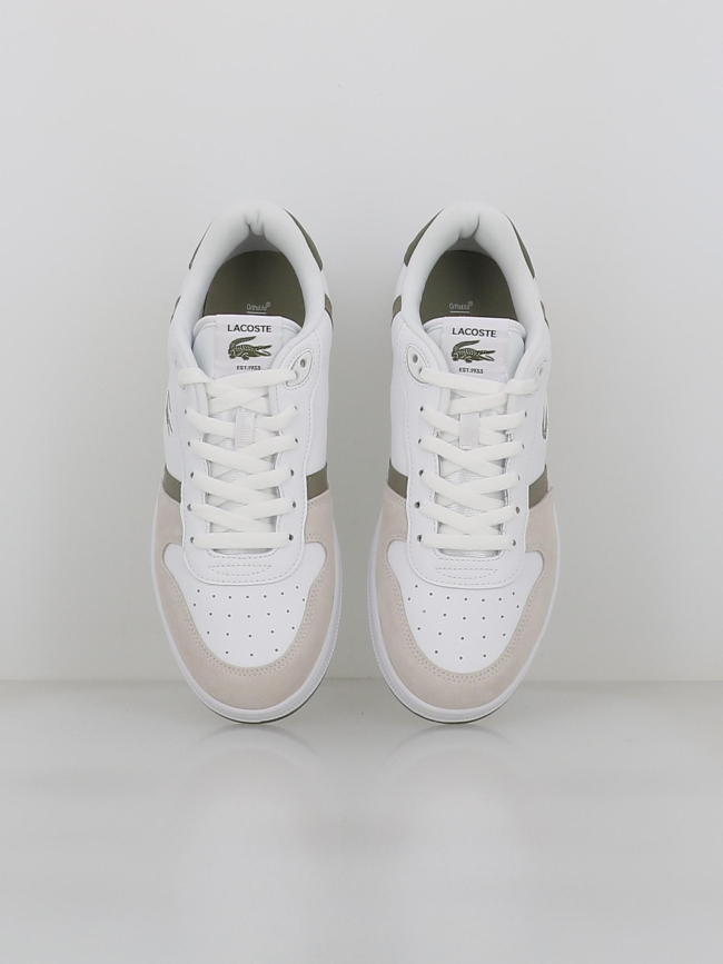 Baskets t-clip set blanc kaki homme - Lacoste