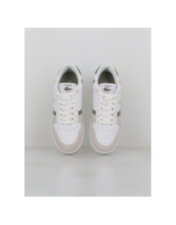 Baskets t-clip set blanc kaki homme - Lacoste