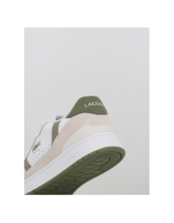 Baskets t-clip set blanc kaki homme - Lacoste