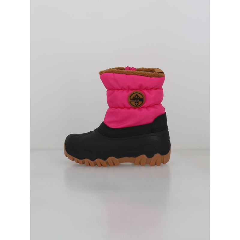 Après-ski woule rose noir enfant - Vertigo Alpes