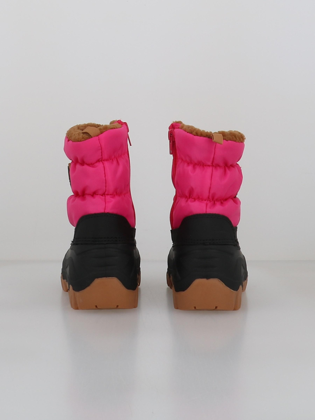 Après-ski woule rose noir enfant - Vertigo Alpes