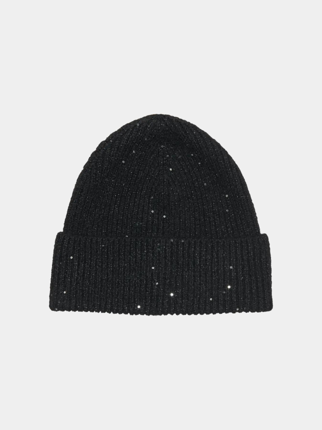 Bonnet pailleté sola noir femme - Only