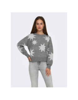 Pull étoiles pailletées rosie gris femme - Only