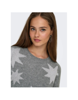 Pull étoiles pailletées rosie gris femme - Only
