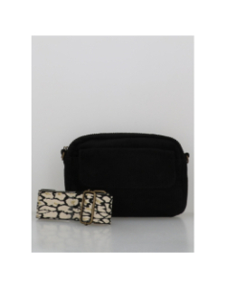 Sac bandoulière en velours côtelé pcmilla noir femme - Pieces