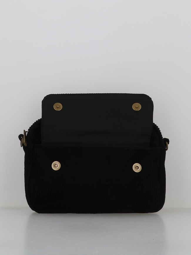 Sac bandoulière en velours côtelé pcmilla noir femme - Pieces
