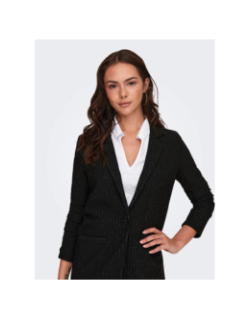 Veste blazer rayée paillettes mary noir femme - Jdy