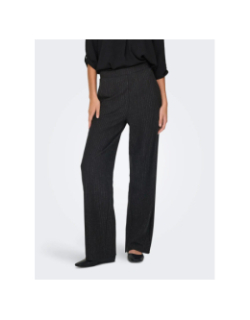 Pantalon large rayé pailleté mary geggo noir femme - Jdy