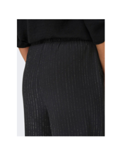 Pantalon large rayé pailleté mary geggo noir femme - Jdy