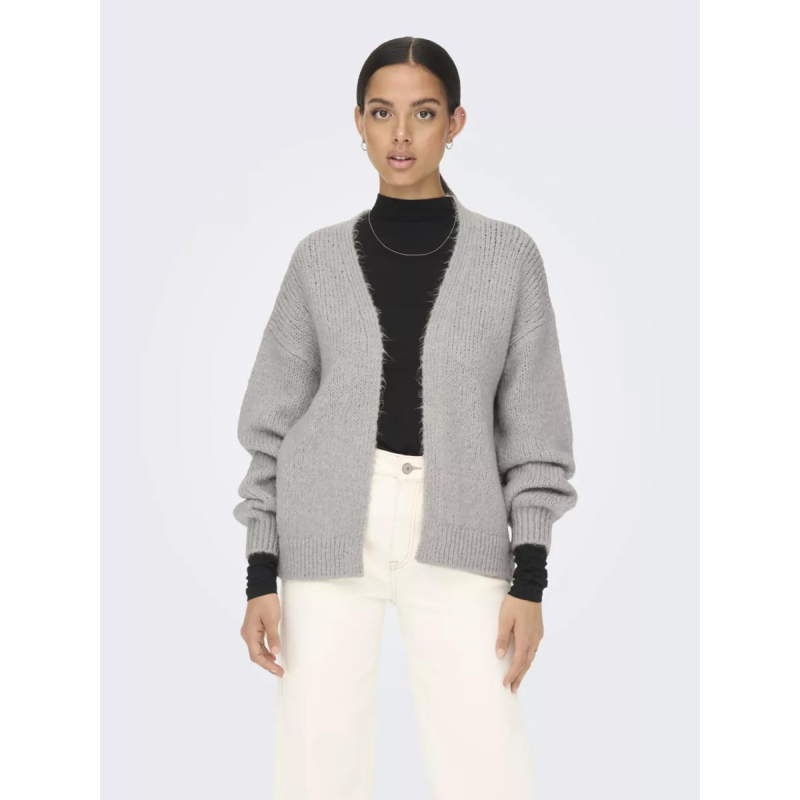 Gilet cardigan dinea gris femme - Jdy