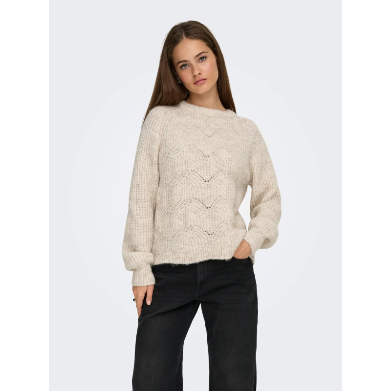 Pull gila life structure beige femme - Only