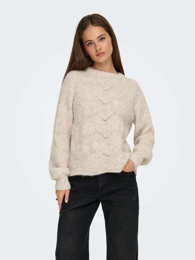 Pull gila life structure beige femme - Only