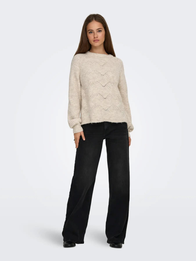 Pull gila life structure beige femme - Only