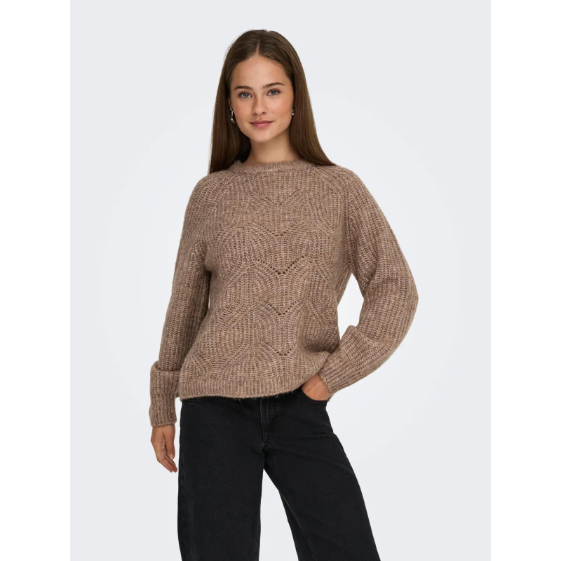 Pull gila life structure marron femme - Only