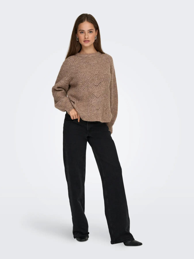 Pull gila life structure marron femme - Only