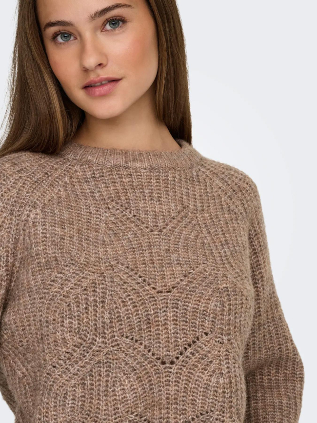 Pull gila life structure marron femme - Only