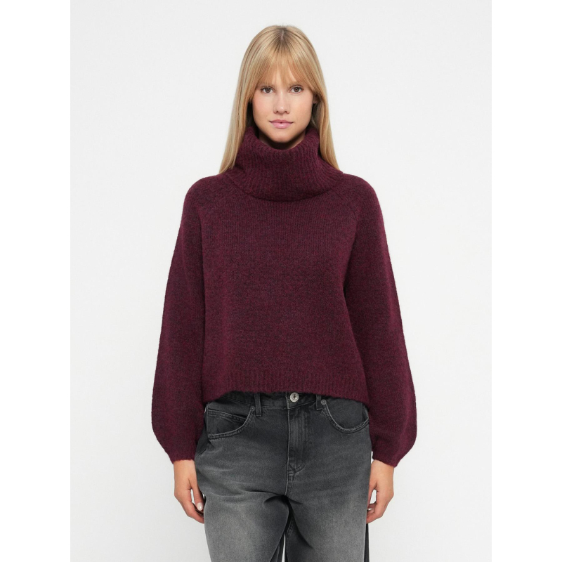 Pull col roulé gila bordeaux femme - Only