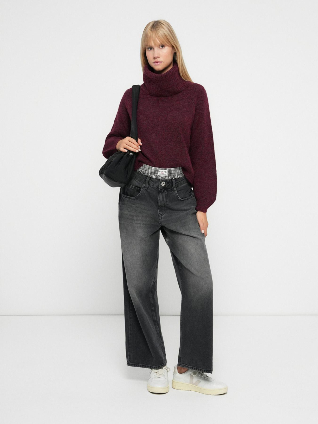 Pull col roulé gila bordeaux femme - Only