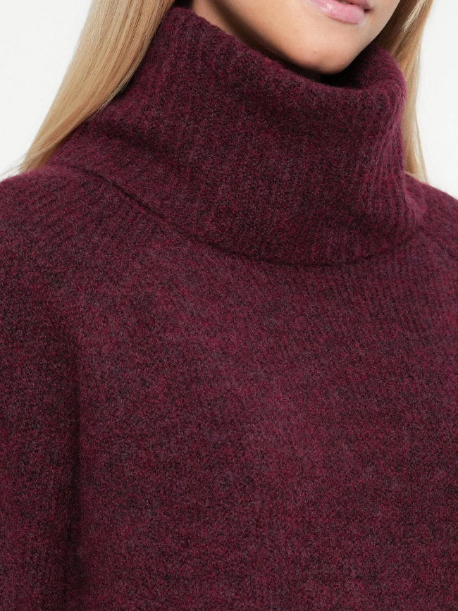 Pull col roulé gila bordeaux femme - Only
