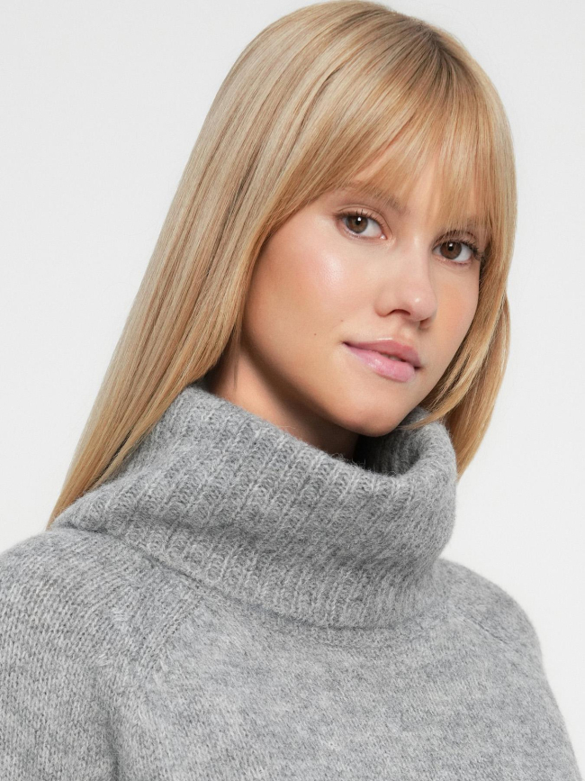 Pull col roulé gila gris femme - Only